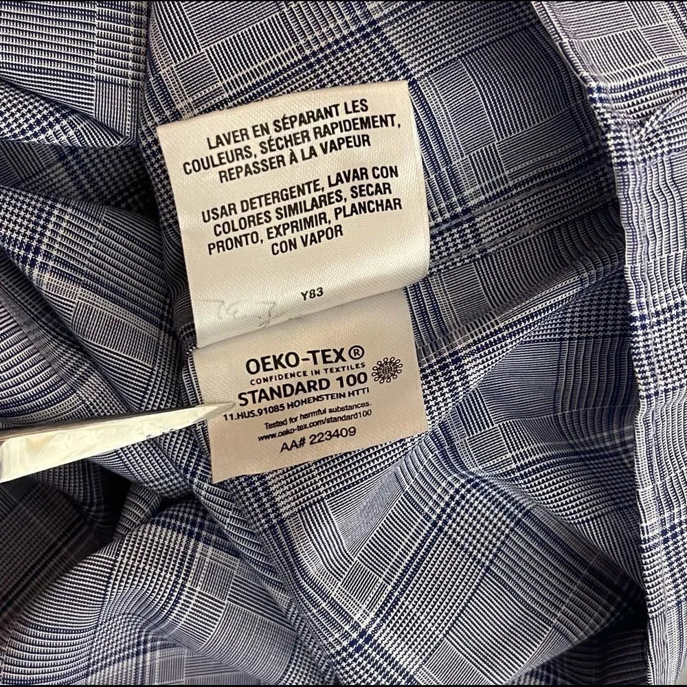 𝅺Tommy Hilfiger | Plaid Button Front Shirt Long Sleeve Regular Fit Wrinkle Free - Picture 9 of 9